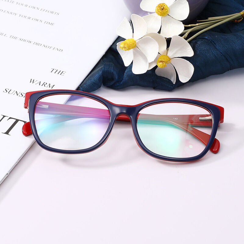 Edisea Square Blue Glasses