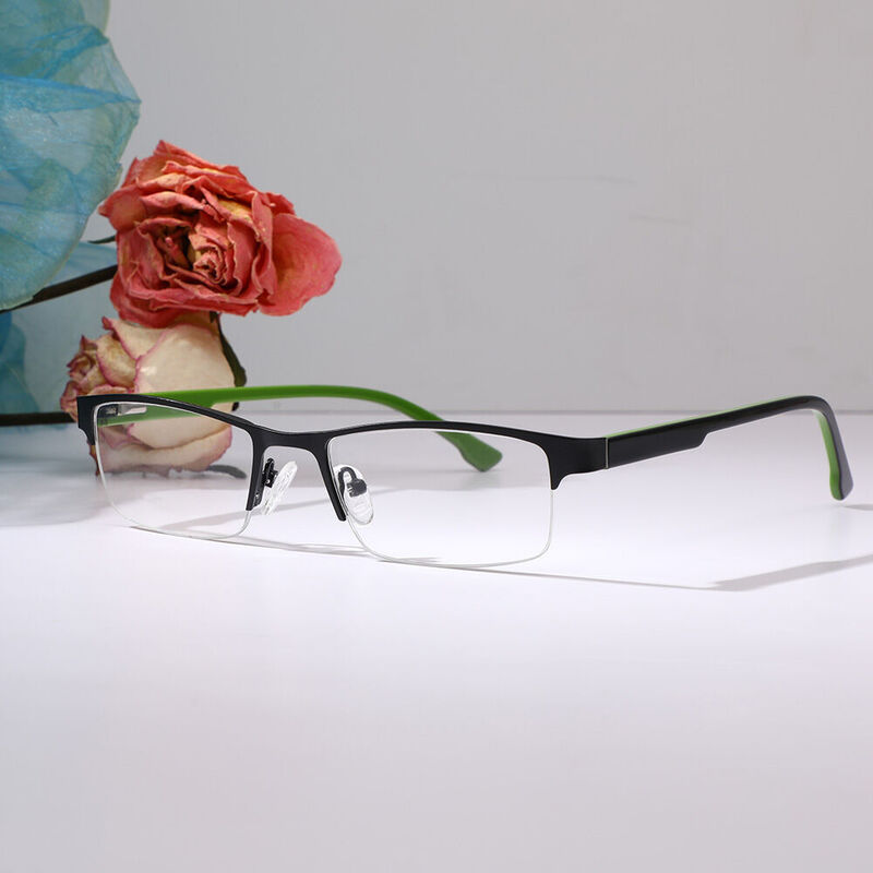 Cissie Rectangle Black Glasses