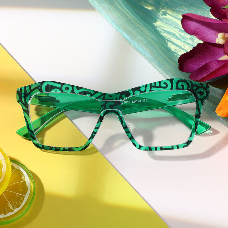 Norton Cat Eye Green Glasses