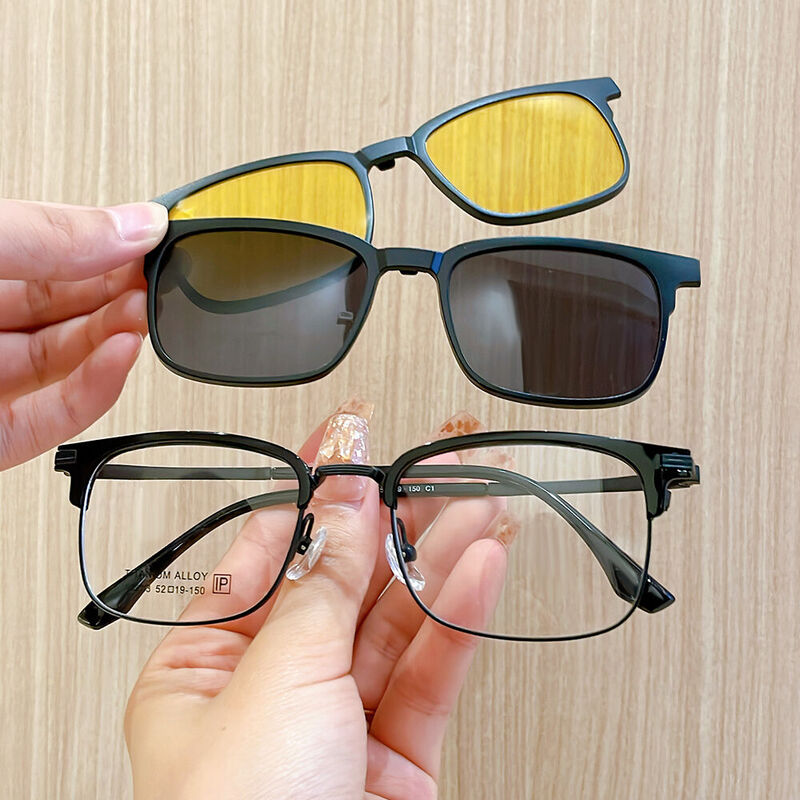 Nige Browline Black Glasses