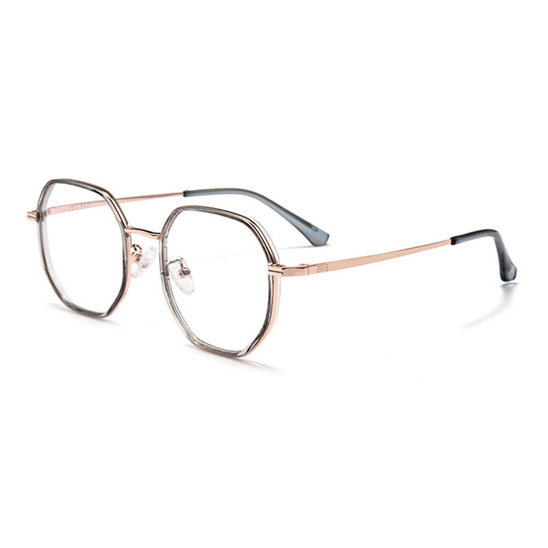 Christ Geometric Rose Gold Glasses