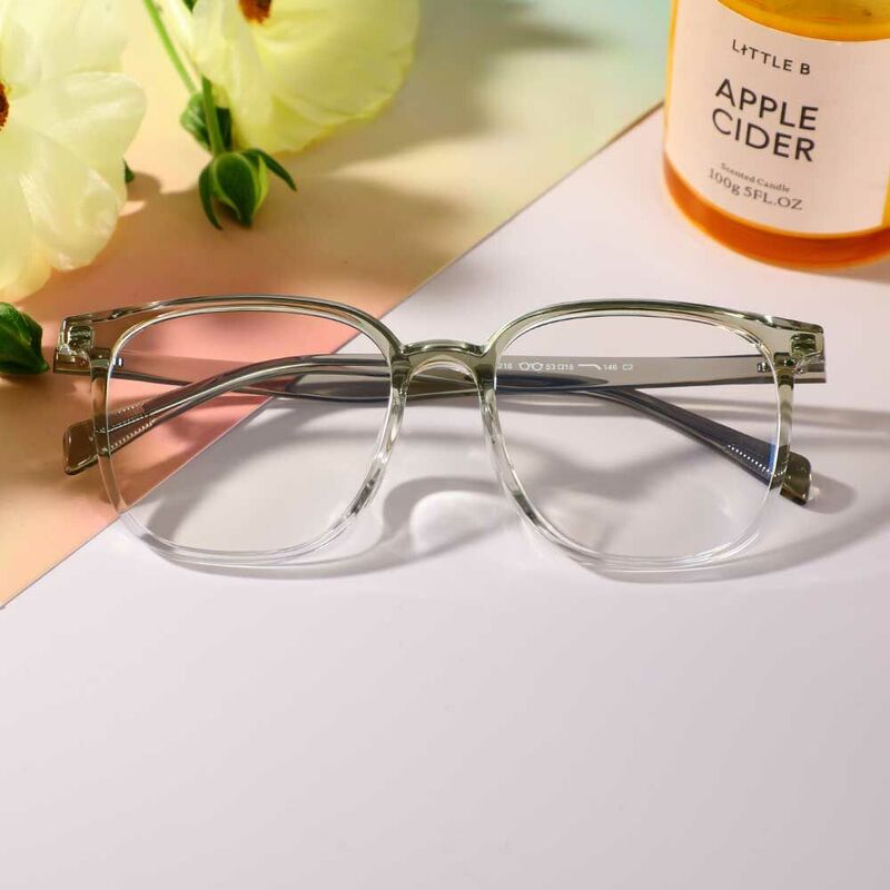 Norton Square Green Glasses