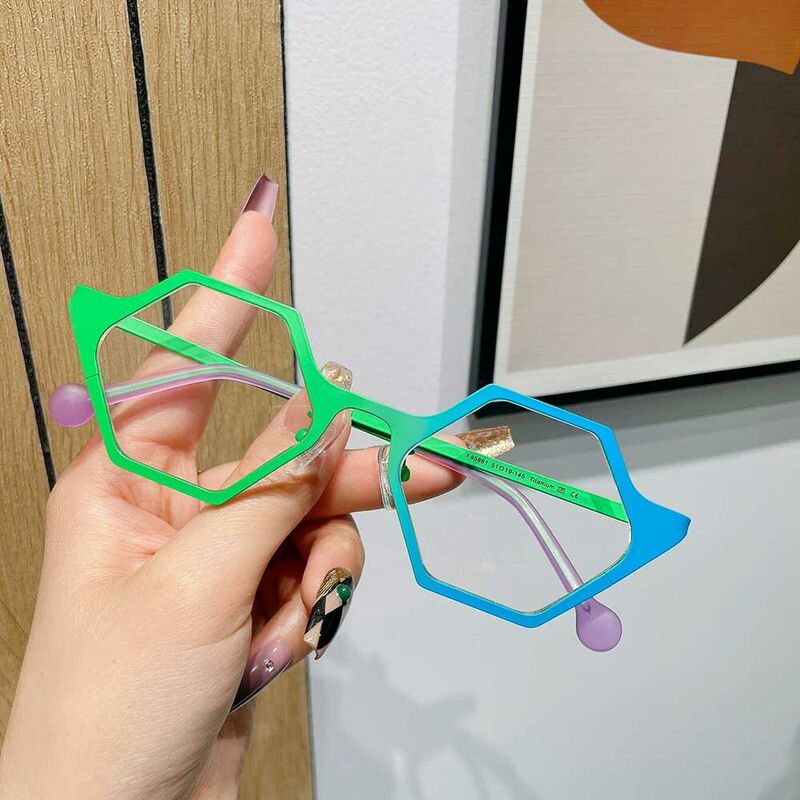 MacArthu Geometrische Blaue Brille