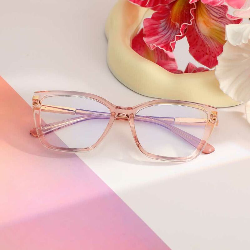 Flora Cat Eye Rosa Brillen