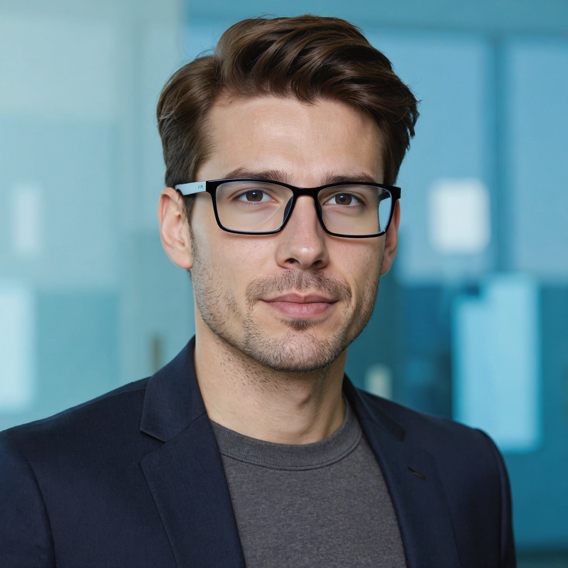 Madison Rechteckige Schwarze Brille