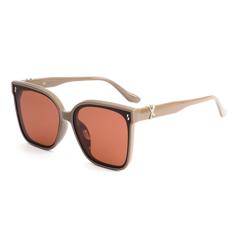 Bowen Quadratische Rosa Sonnenbrille
