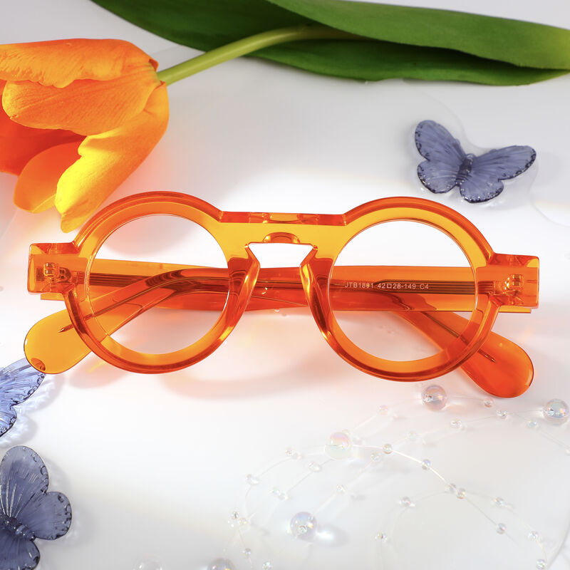Lunettes de Vue Meroy Ronde Orange