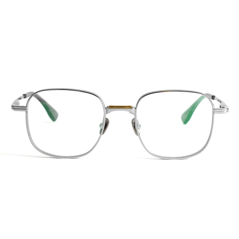 Greg Quadratische Silberne Brille