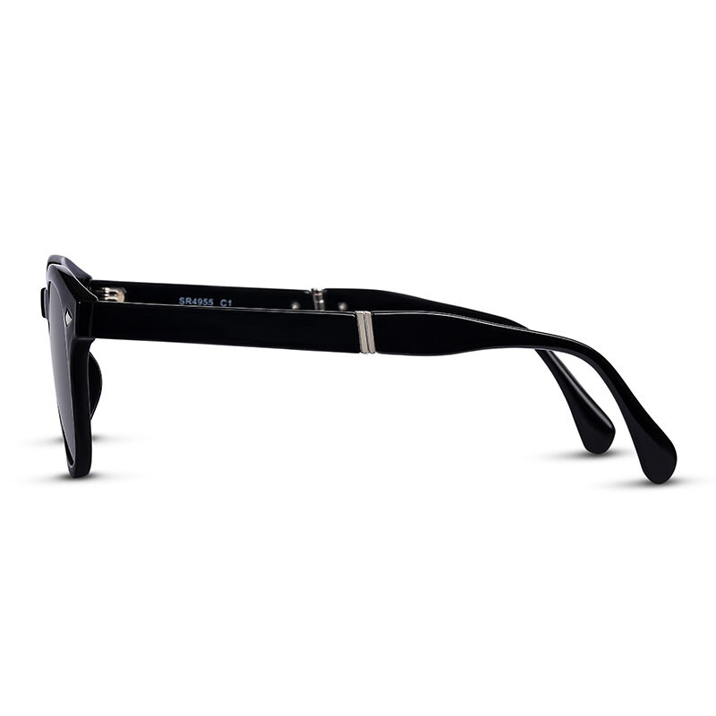 Transform Round Black/Grey Folding Sunglasses