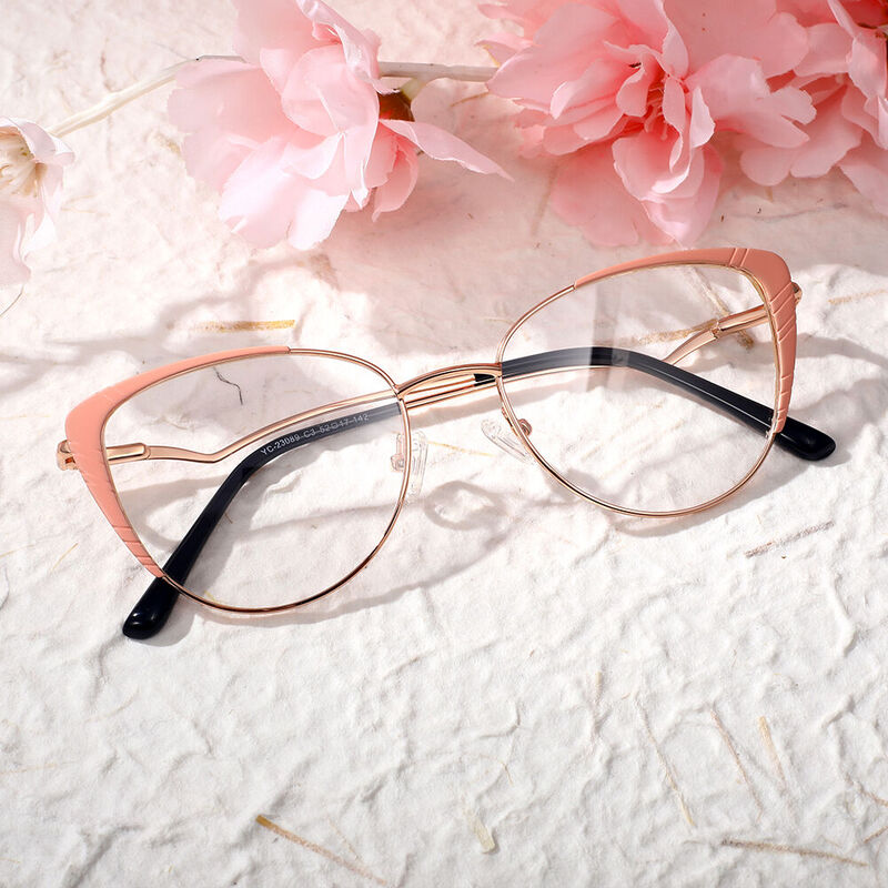 Erica Cat Eye Pink Glasses