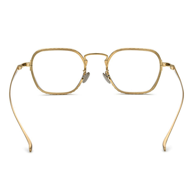 William Geometric Gold Glasses