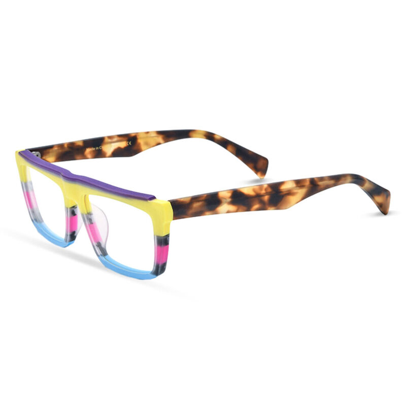 Paddy Rectangle Yellow Glasses