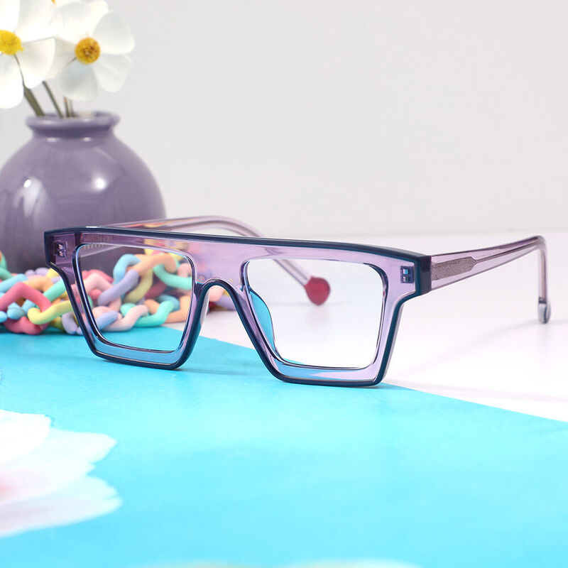 Lastor Square Purple Glasses
