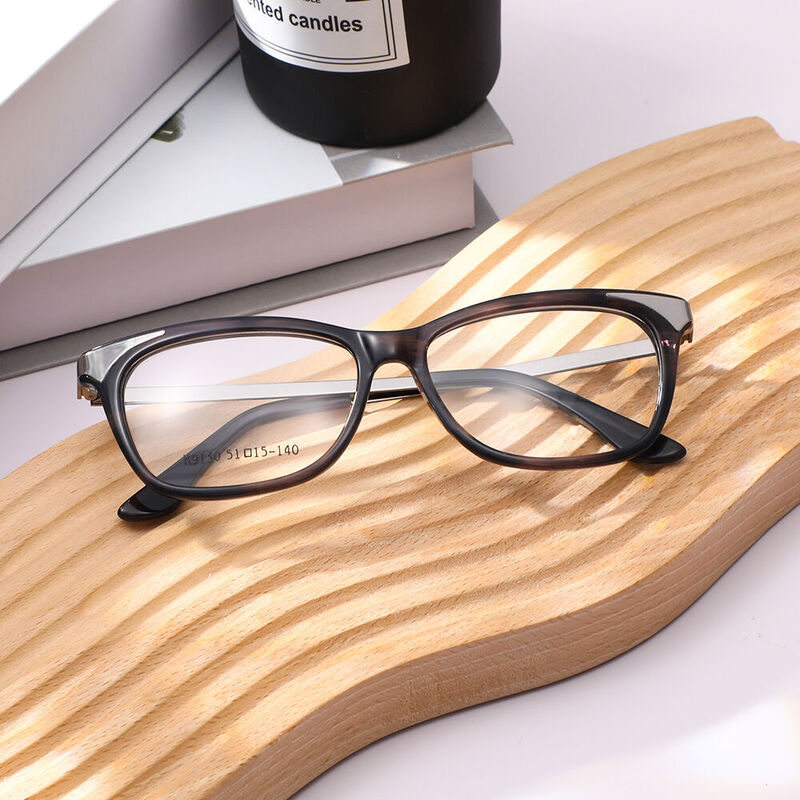 Maure Rectangle Grey Glasses