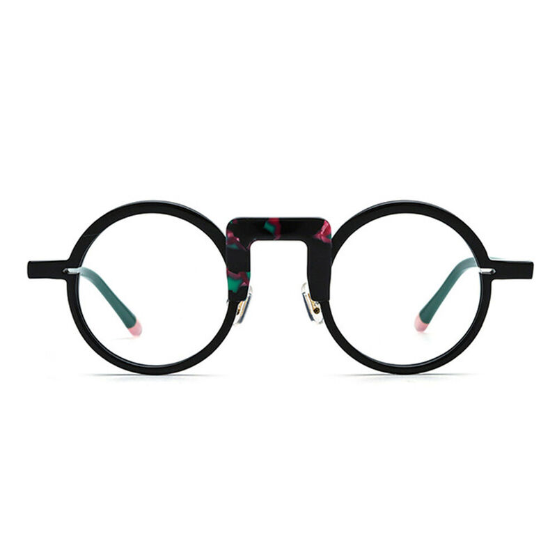 Childe Round Black Clear Glasses