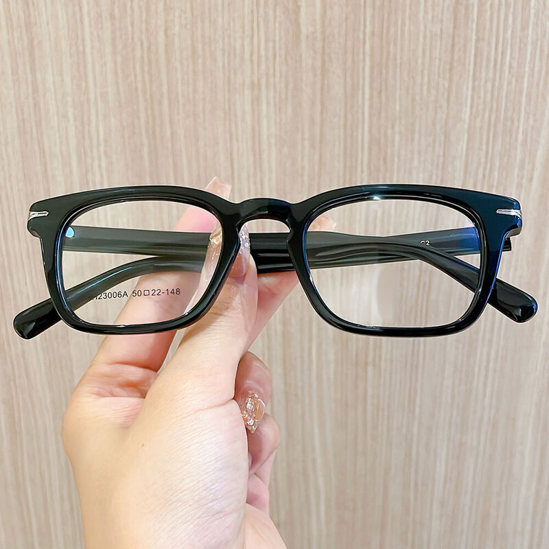Montgome Square Black Glasses