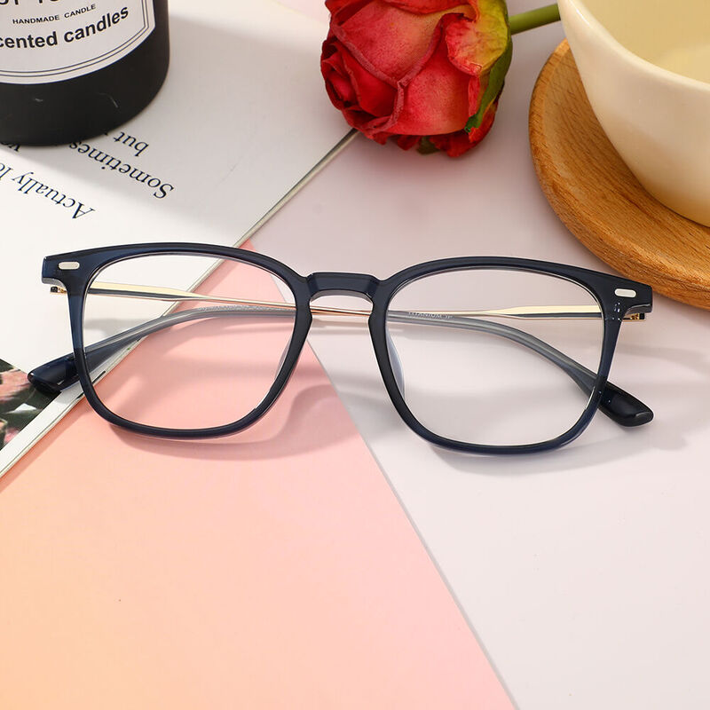 Philip Square Blue Glasses
