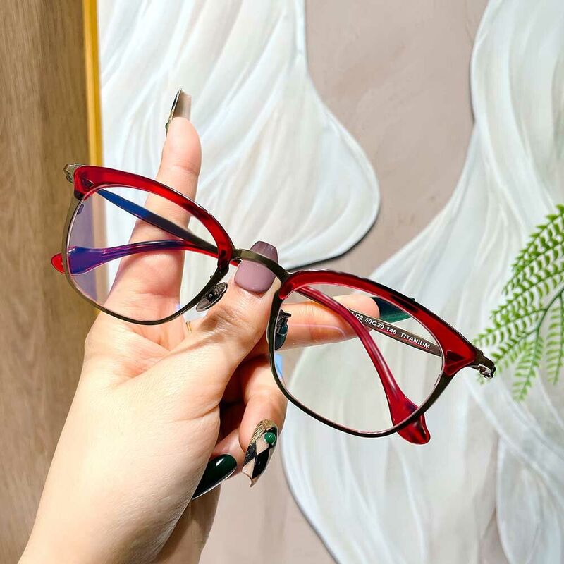 Martin Browline Red Glasses
