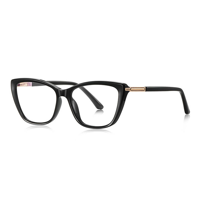 Tracy Cat Eye Black Glasses