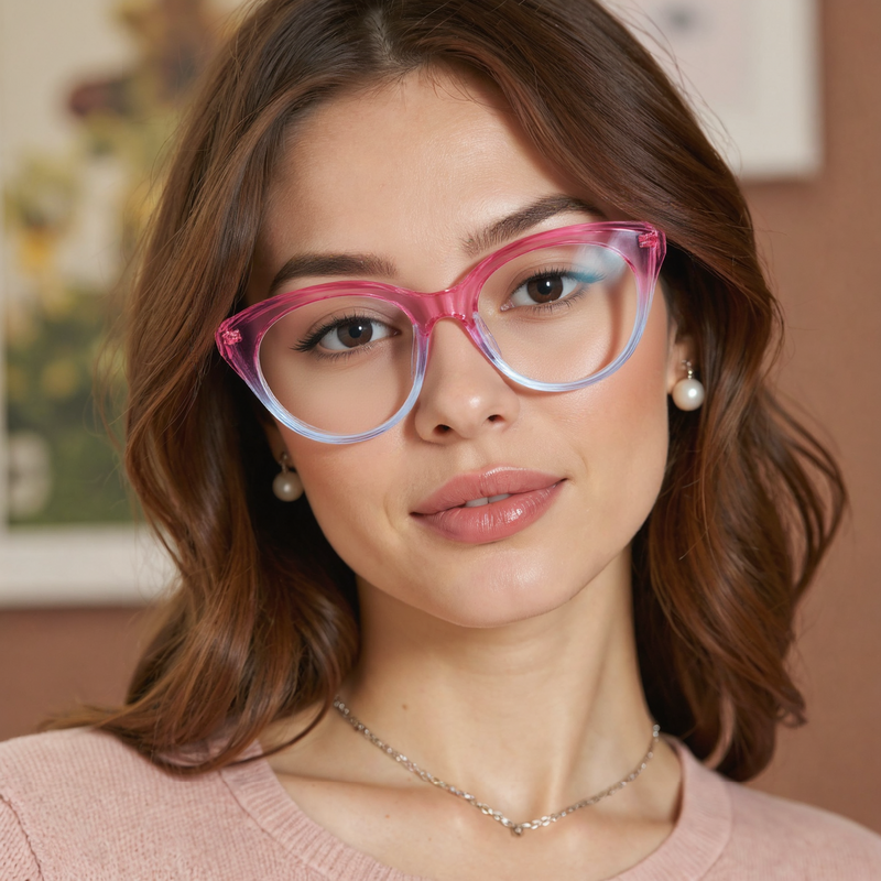Lunettes de Vue Eleanore Cat Eye Rose
