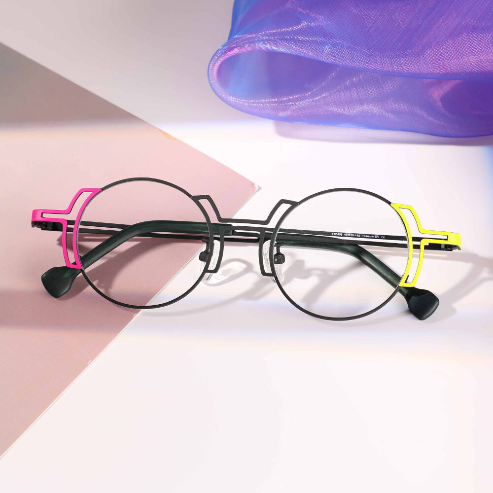 Kathleen Round Black Glasses