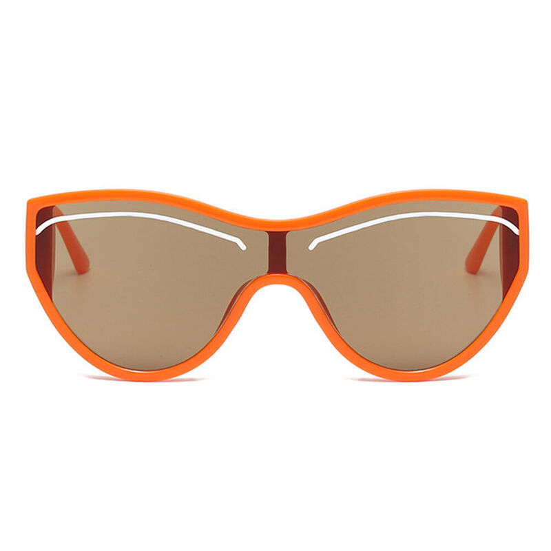 Celeste Cat Eye Orange Sunglasses