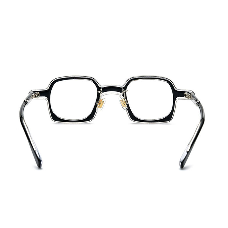 raig Square Black Clear Glasses