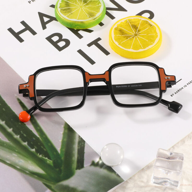 Thoreau Square Black Glasses