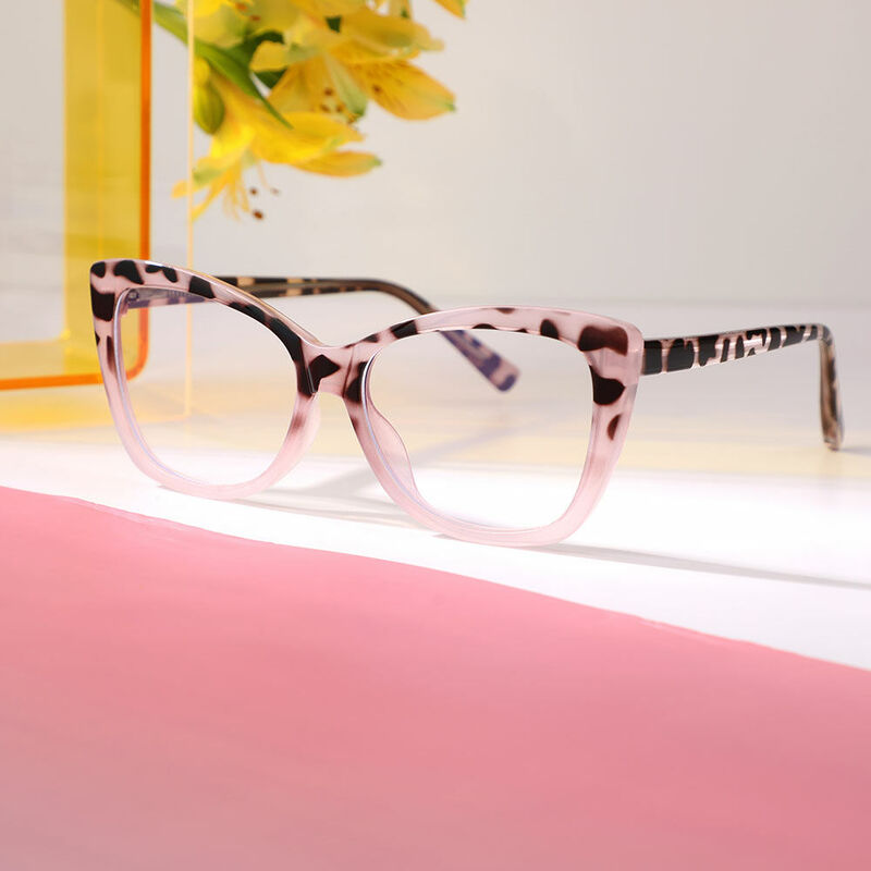 Sophie Cat Eye Pink Glasses