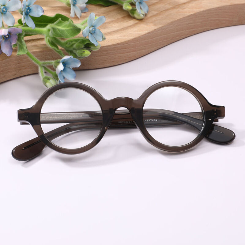 Aldric Round Gray Glasses