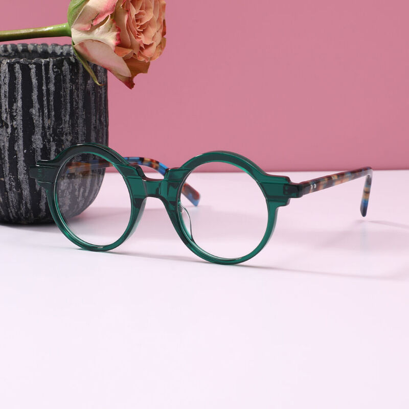 Beso Round Green Glasses