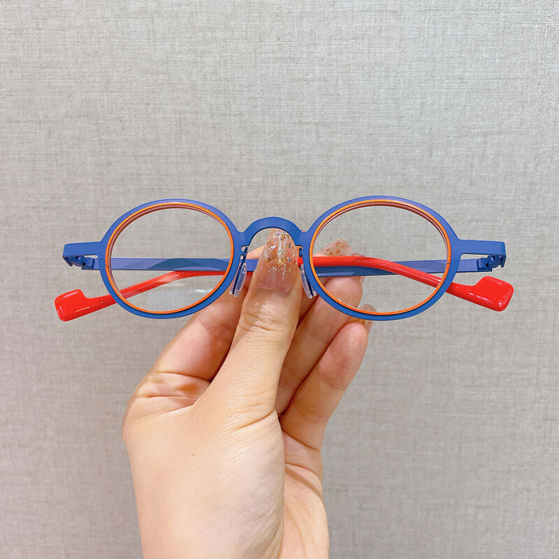 Setllie Round Blue Glasses