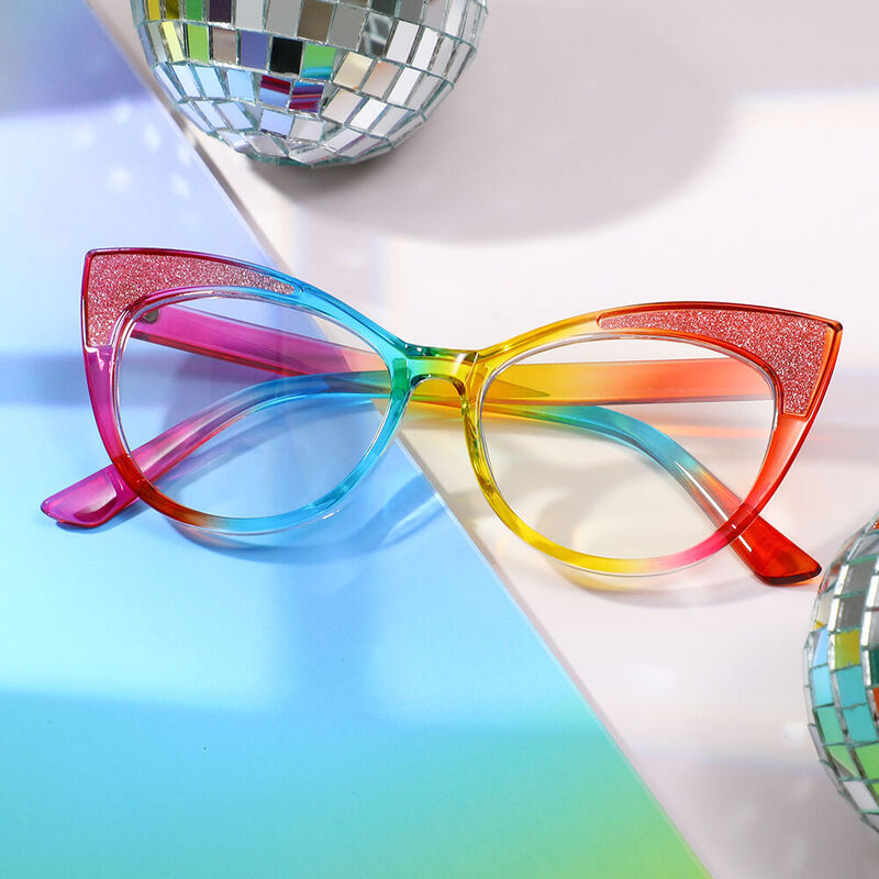 Palme Cat Eye Rainbow Glasses