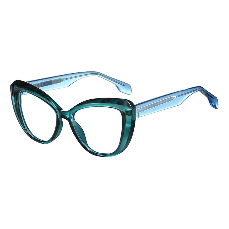 Rockefelle Cat Eye Green Glasses