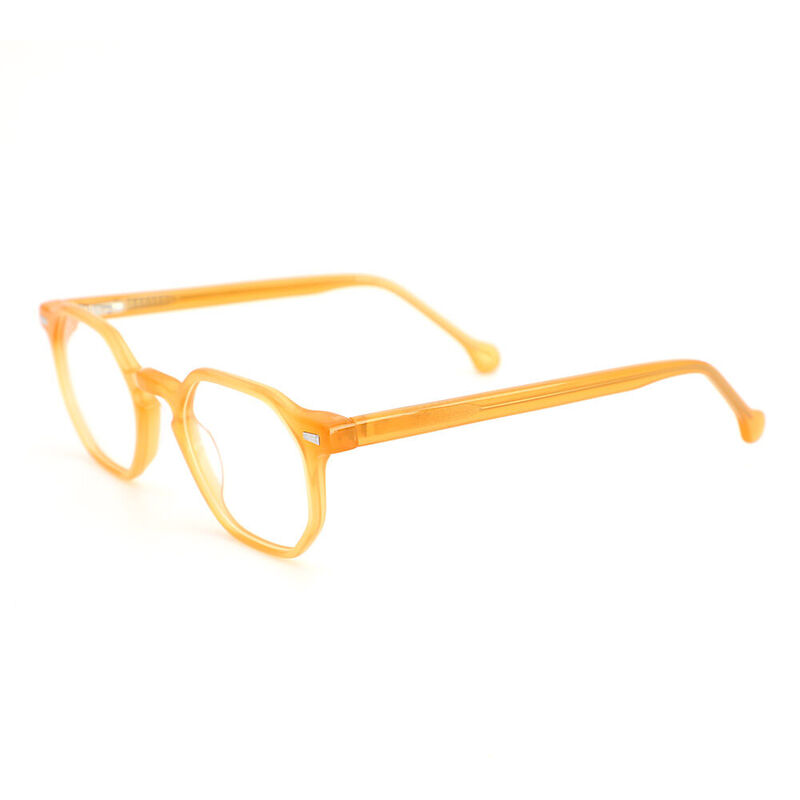 Micah Geometric Orange Glasses
