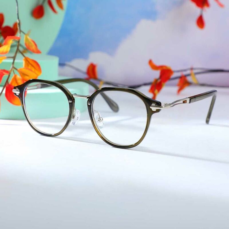 Moira Round Green Glasses