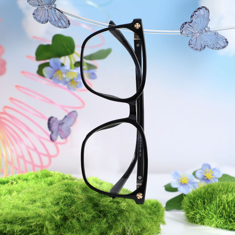 Belinda Quadratische Schwarze Brille