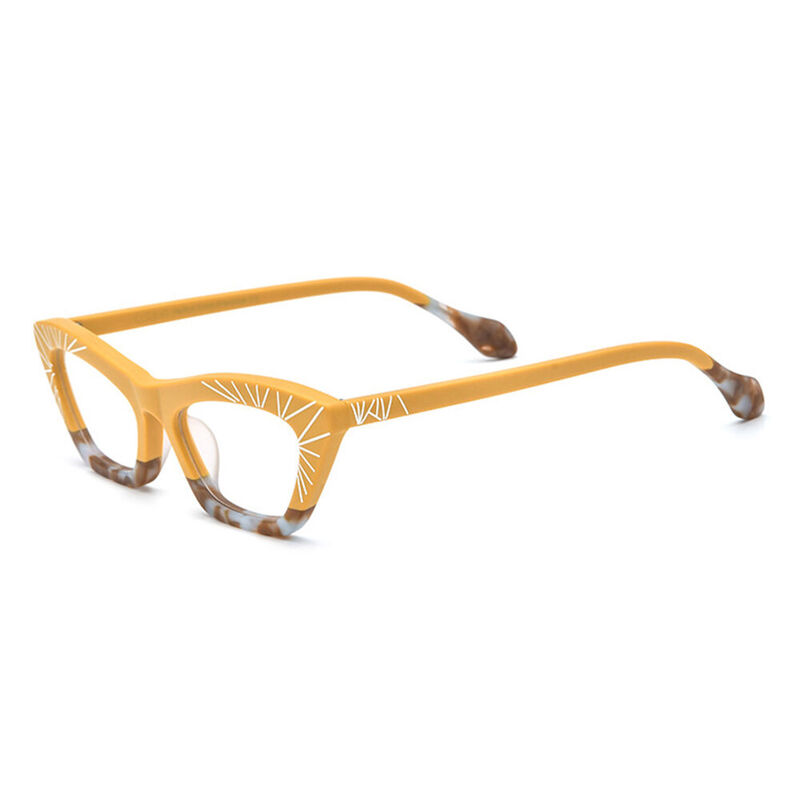 Farrah Cat Eye Orange Glasses