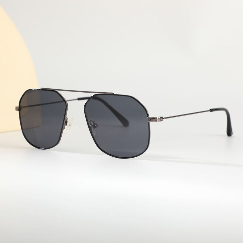 Taylor Aviator Black Sunglasses