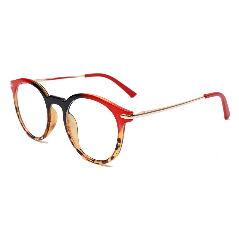 Aaro Round Red Glasses