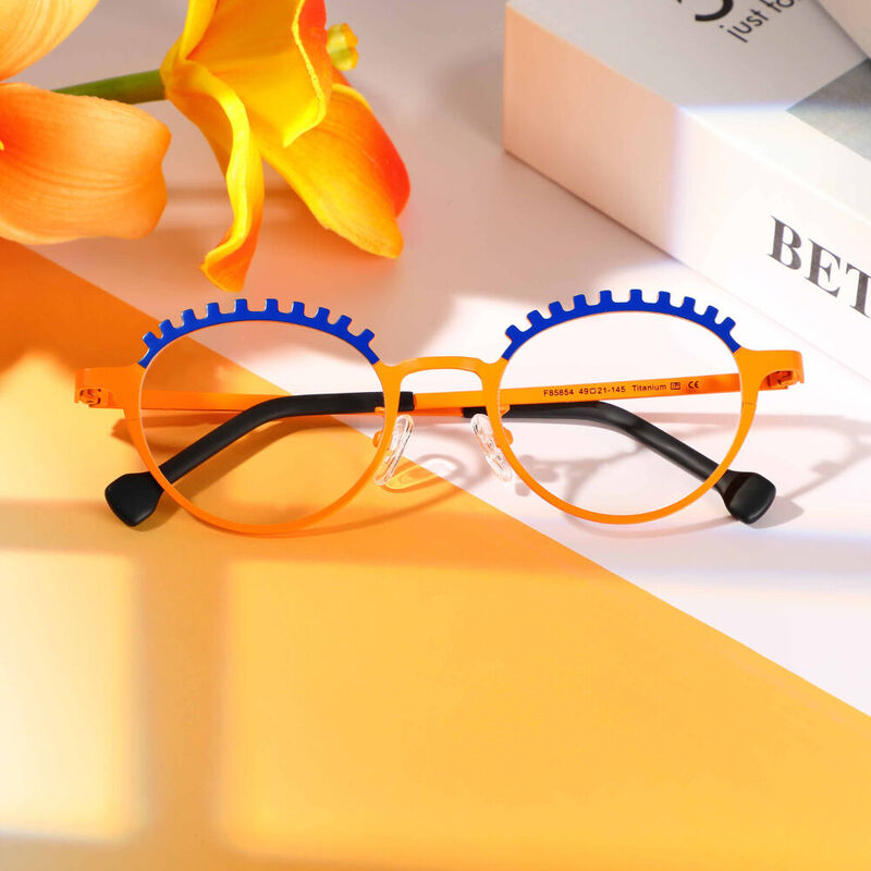 Jonson Round Orange Glasses
