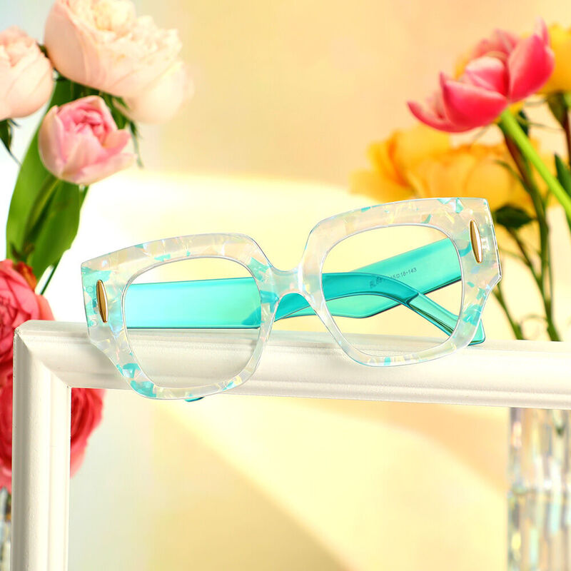 Giles Square Blue Glasses
