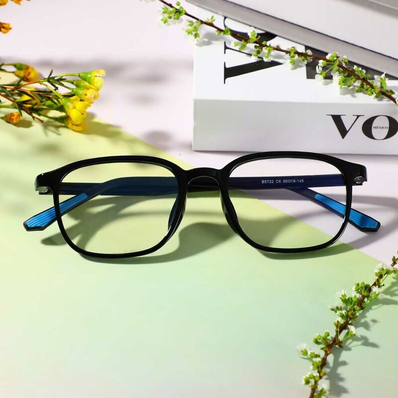 Joseph Rectangle Black Glasses