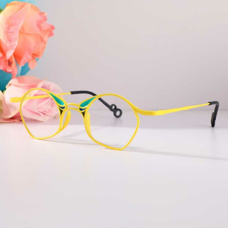 Maria Geometric Yellow Glasses
