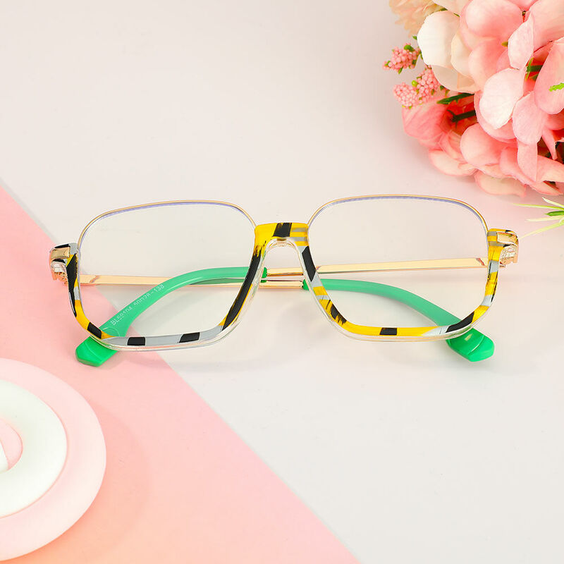 DuBois Square Yellow Glasses