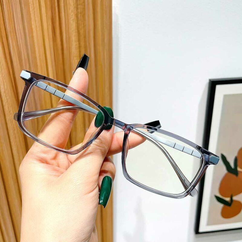 Lytton Rectangle Gray Glasses