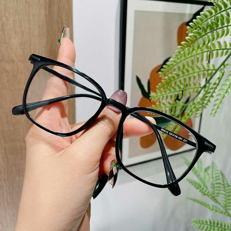 Morgan Rechteckig Schwarz Brille