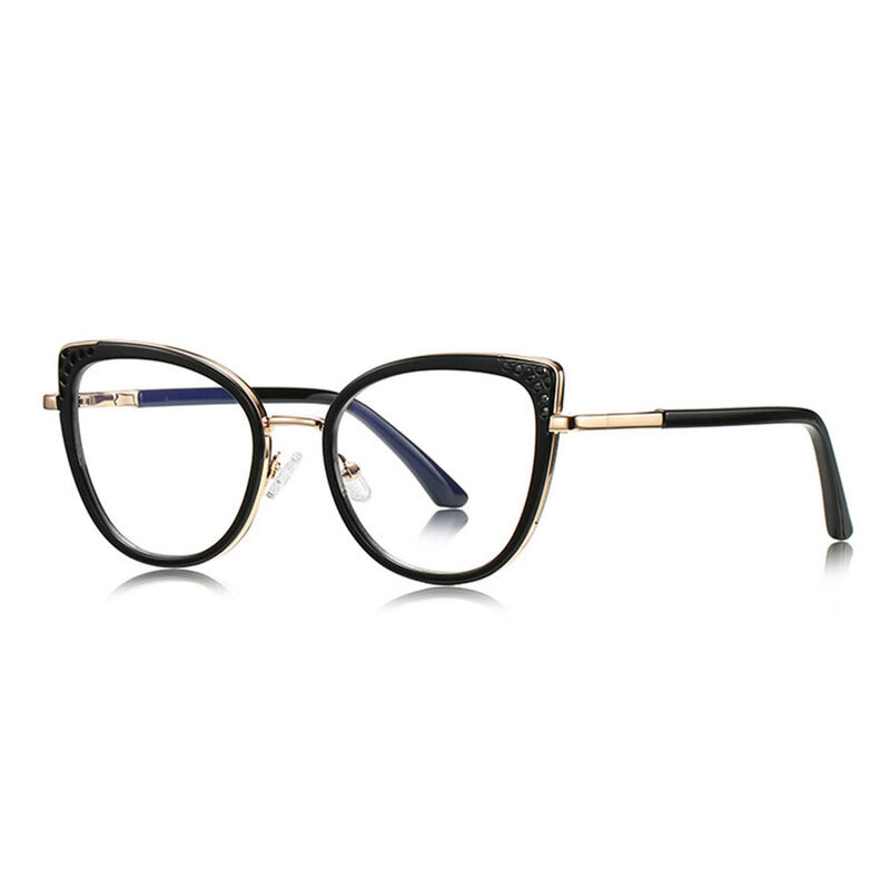 Lunettes de Vue Blanche Cat Eye Noir