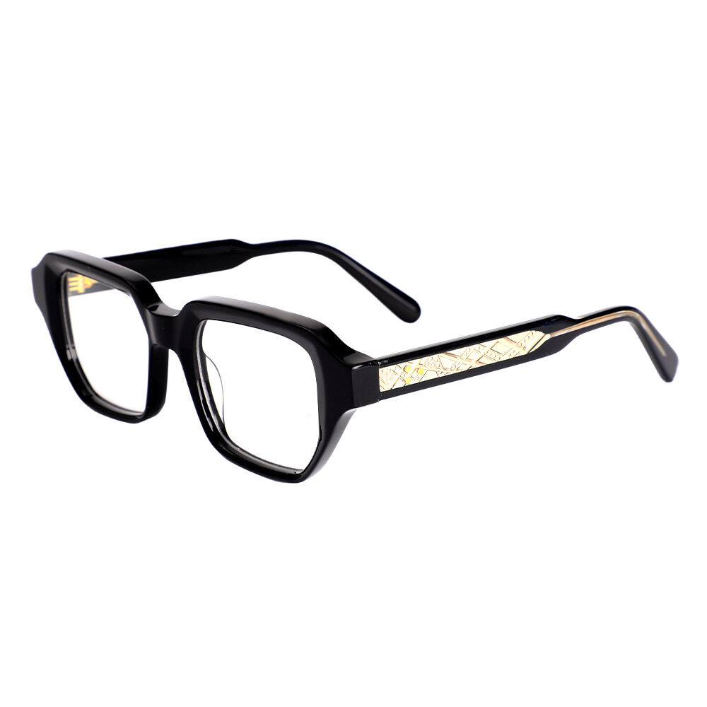 Eudor Square Black Glasses
