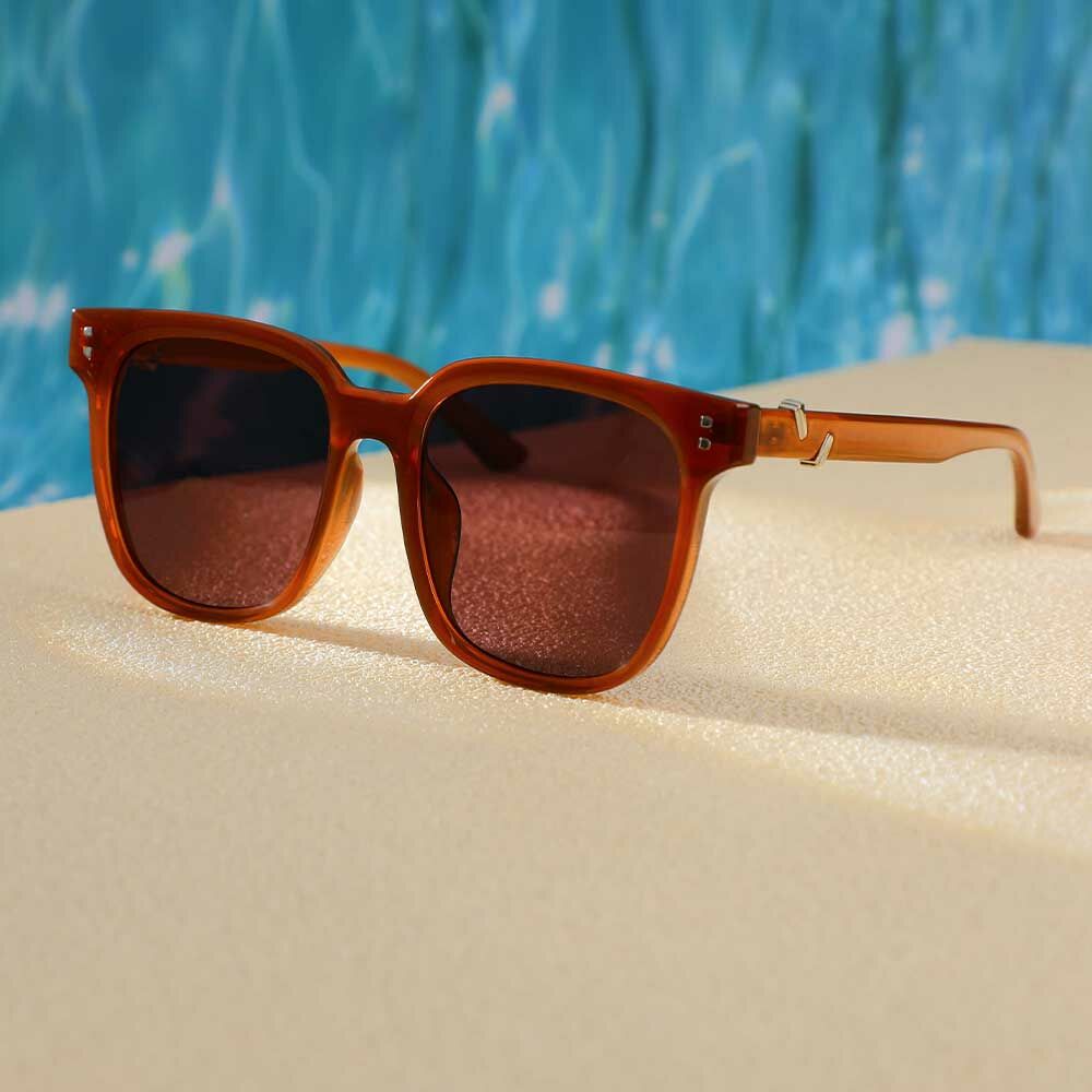 Eudora Quadratische Lila Sonnenbrille